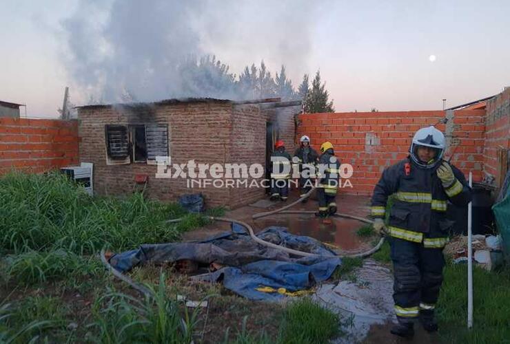Imagen de Pavón: Incendio en una vivienda de barrio Mitre