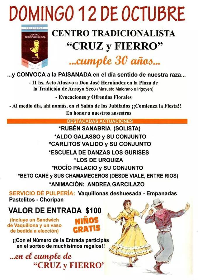 Afiche 30 años Centro Tradicionalista
