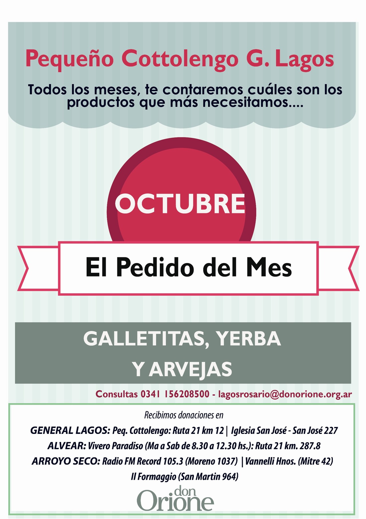 Pedido del mes de octubre