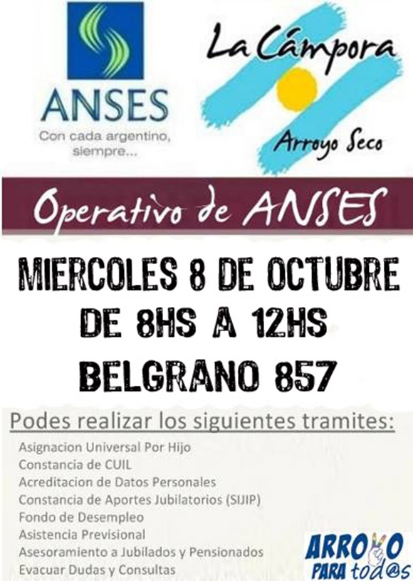 Operativo de ANSES Miércoles 8 de octubre