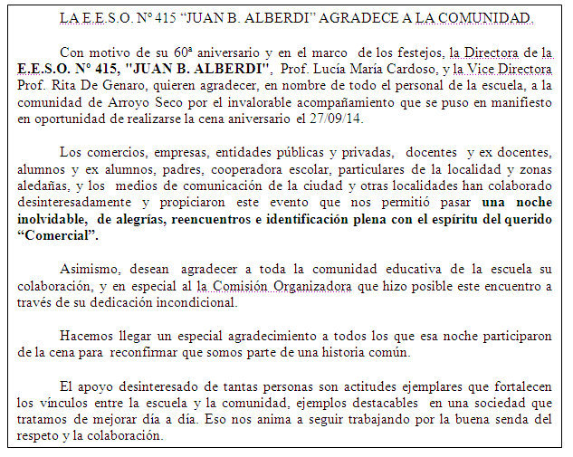 Escuela EESO Nº 415 1