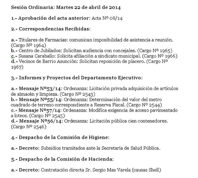 Sesin 22 de abril 1