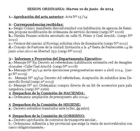 Sesin 10 de mayo 1