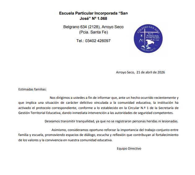 comunicado San Jos�