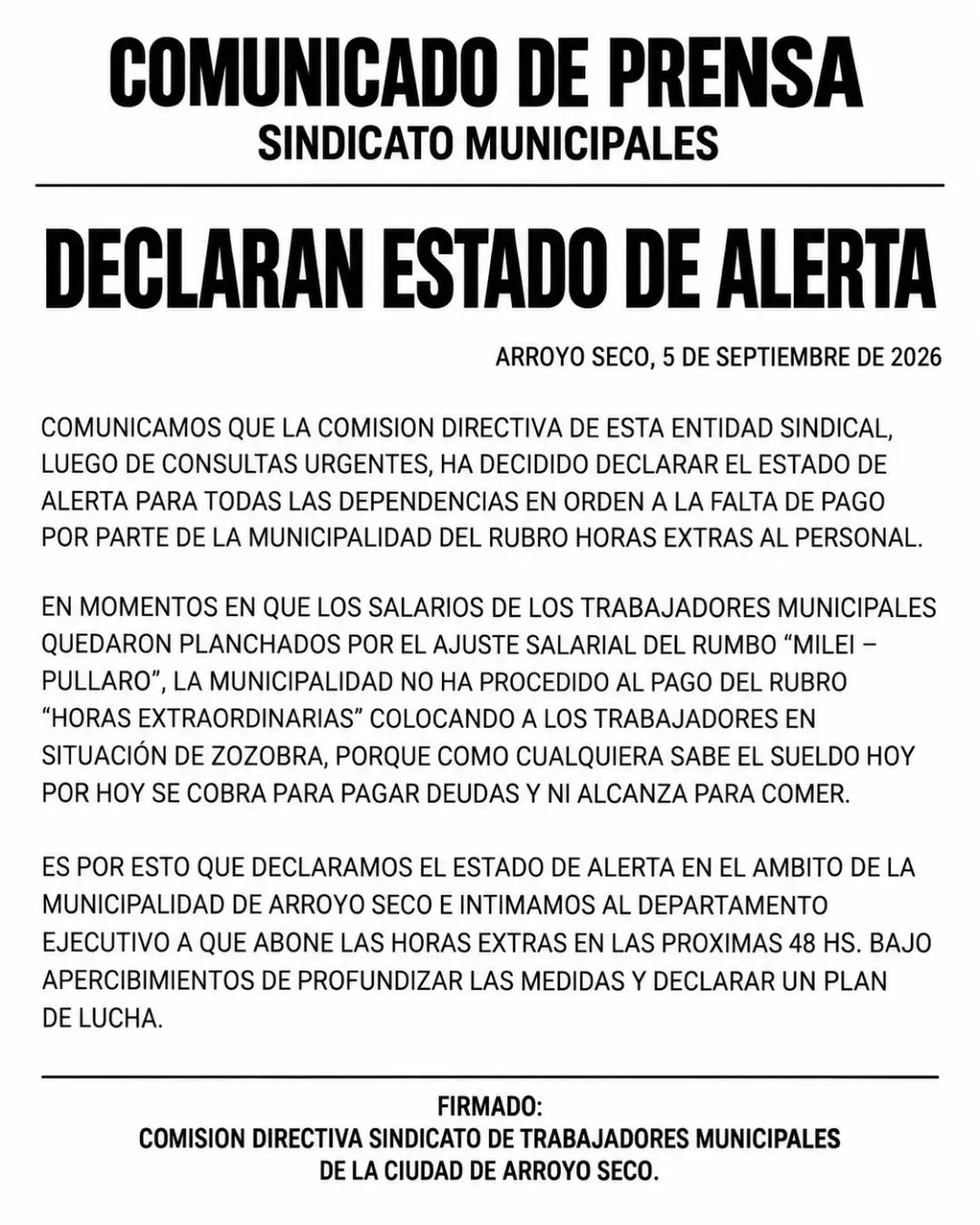 comunicado sitram