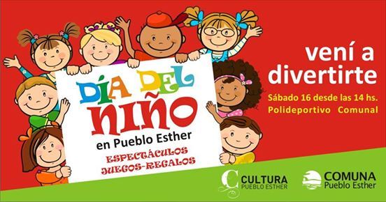 Afiche Da del Niño Pueblo Esther