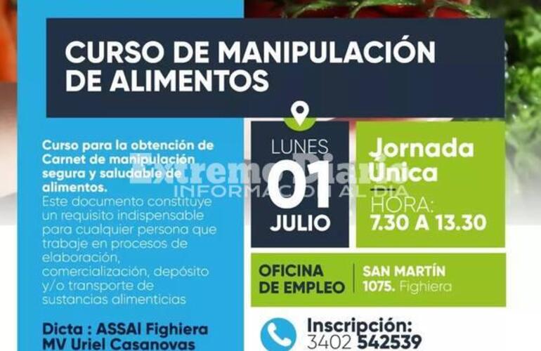 Imagen de Curso de manipulación segura y saludable de alimentos en Fighiera