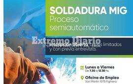 Imagen de Fighiera: Abri&oacute; la inscripci&oacute;n al curso de Soldadura MIG proceso semiautom&aacute;tico