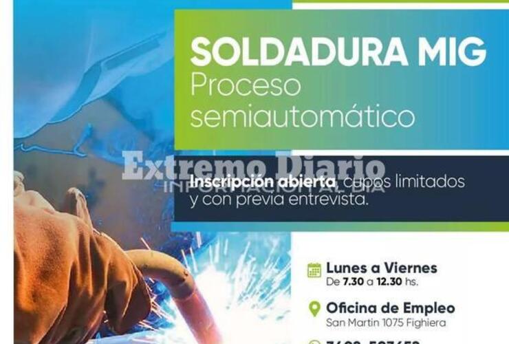 Imagen de Fighiera: Abrió la inscripción al curso de Soldadura MIG proceso semiautomático