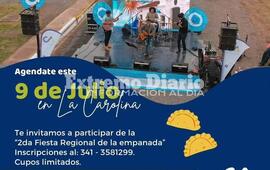 Imagen de Abri&oacute; la inscripci&oacute;n para participar en la 2&deg; Fiesta Regional de la Empanada en Alvear