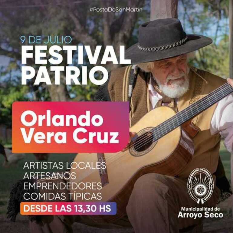 Imagen de 9 de julio: Festival Patrio con artistas locales y Orlando Vera Cruz