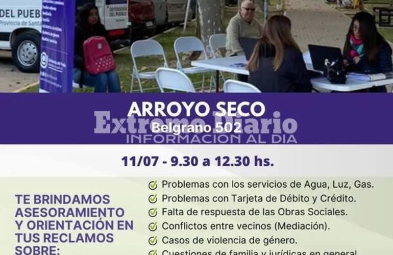 Imagen de Arroyo Seco: Llega la oficina m&oacute;vil de la Defensor&iacute;a del Pueblo