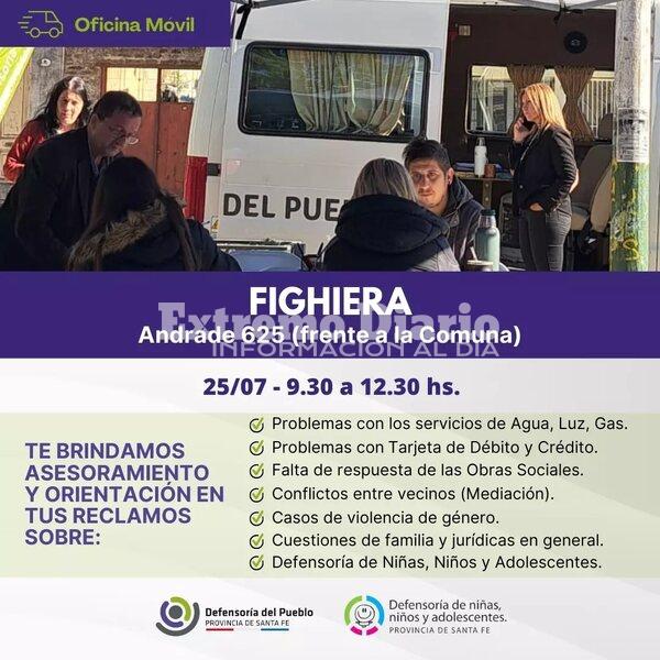 Imagen de Fighiera: Llega la oficina m&oacute;vil de la Defensor&iacute;a del Pueblo