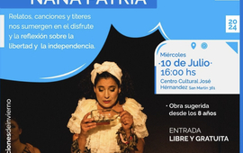 Imagen de Hoy la obra teatral 'Nana Patria' en el Centro Cultural.