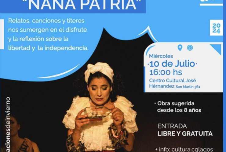Imagen de Hoy la obra teatral 'Nana Patria' en el Centro Cultural.