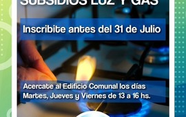 Imagen de Por el subsidio de luz y gas