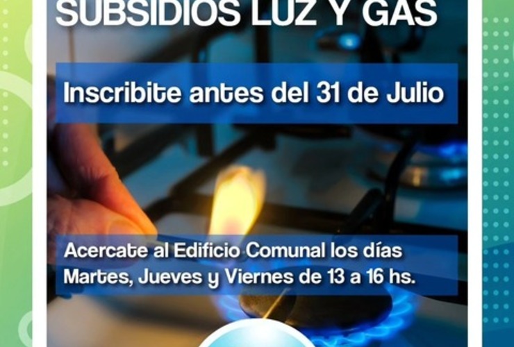 Imagen de Por el subsidio de luz y gas