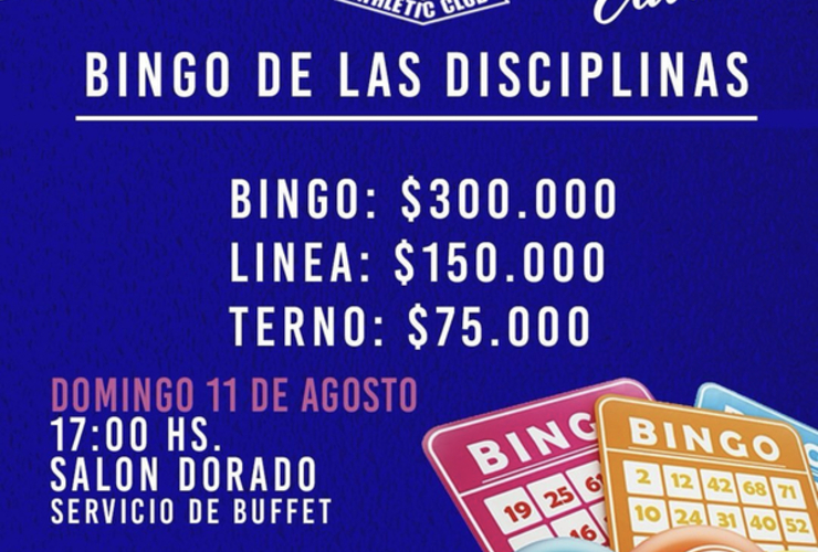 Imagen de Bingo de las Disciplinas en A.S.A.C.