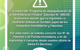 Imagen de Aviso de la Comuna de Pav&oacute;n sobre las boletas de API y Patente