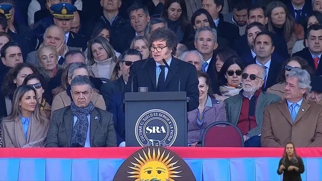 El presidente Milei habl&oacute; en la inauguraci&oacute;n de La Rural