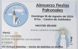 Imagen de Almuerzo Fiestas Patronales en Arroyo Seco