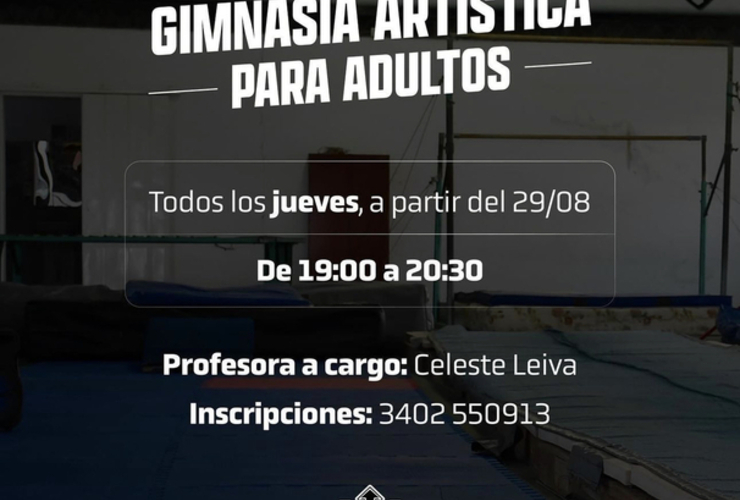 Imagen de La Gimnasia Artística de Unión, incorpora clases para Adultos.