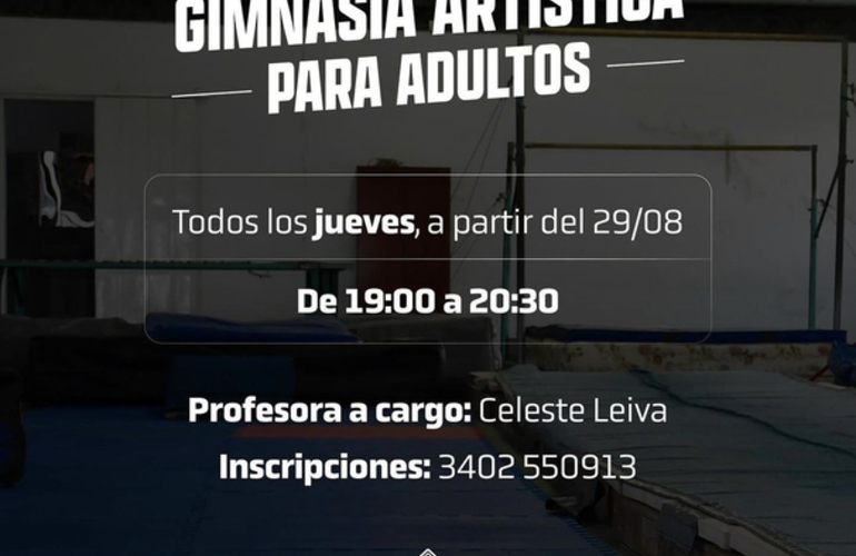 Imagen de La Gimnasia Art&iacute;stica de Uni&oacute;n, incorpora clases para Adultos.