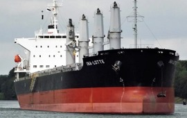 El buque con bandera de Liberia.