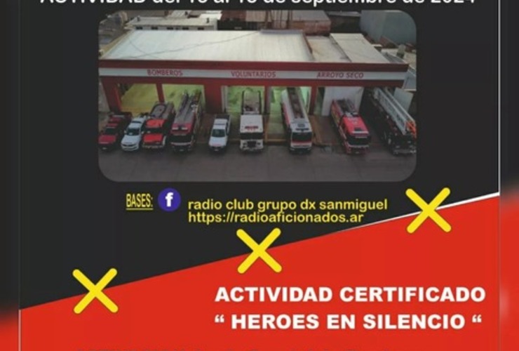 Imagen de &iexcl;Atenci&oacute;n Radio Aficionados!: Actividad por el 44&deg; aniversario del cuartel de Bomberos