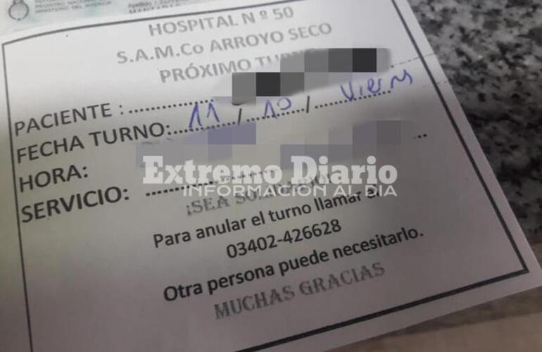 La señora consiguió turno para el 11 de octubre próximo