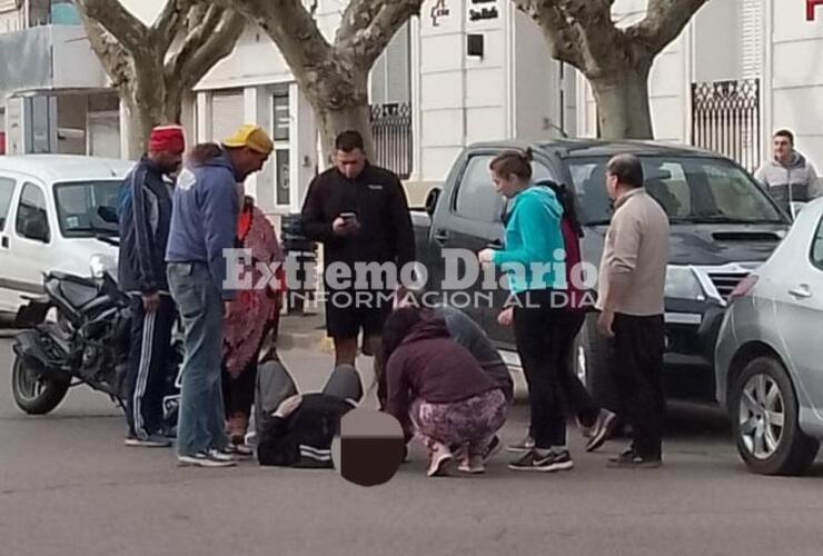 Imagen de Accidente entre moto y peatón