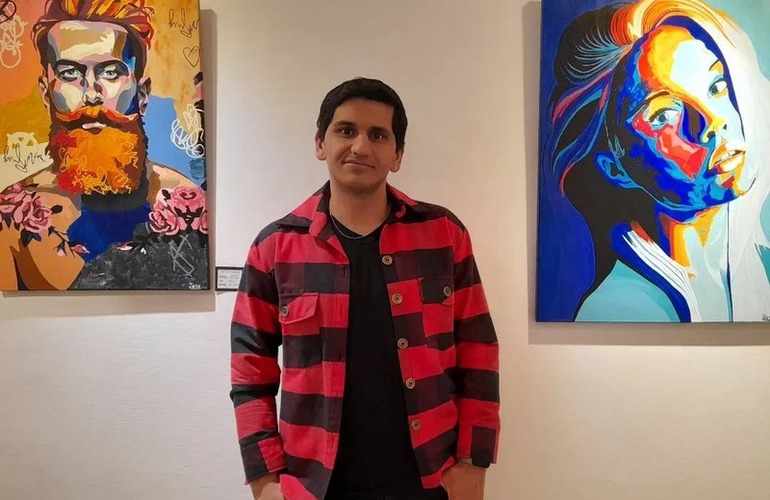 Imagen de Quedó inaugurada la muestra "Lienzo Mágico" del artista local José Bustamante