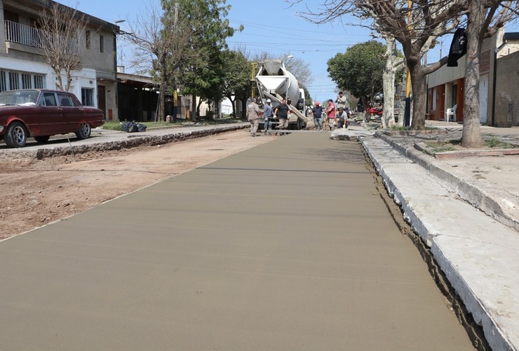 Imagen de Avanza la reconstrucción del pavimento en calle San Nicolás al 500