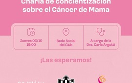 Imagen de Charla de concientizaci&oacute;n sobre el c&aacute;ncer de mama en el Club Atl&eacute;tico Uni&oacute;n