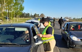 Uno de los &uacute;ltimos controles sobre Ruta 21. Foto: Municipalidad Arroyo Seco