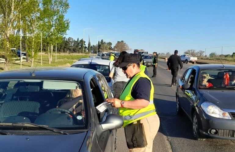 Uno de los últimos controles sobre Ruta 21. Foto: Municipalidad Arroyo Seco