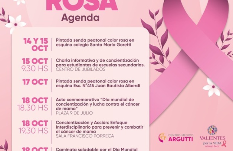 Imagen de Agenda de actividades: Mes Internacional de Concientizaci&oacute;n sobre el C&aacute;ncer de Mama