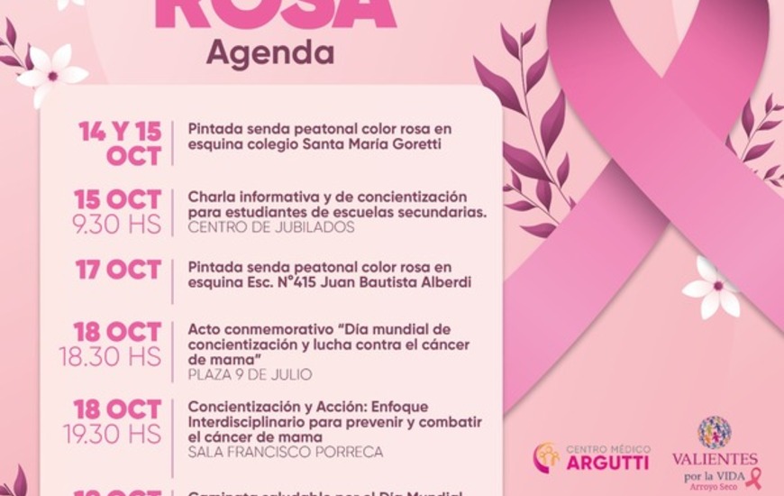 Imagen de Agenda de actividades: Mes Internacional de Concientización sobre el Cáncer de Mama