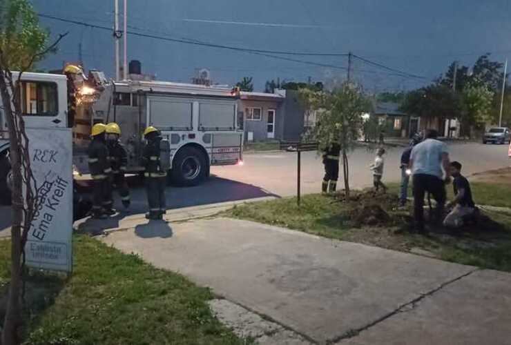 Imagen de Escape de gas en el Barrio Santa Rita