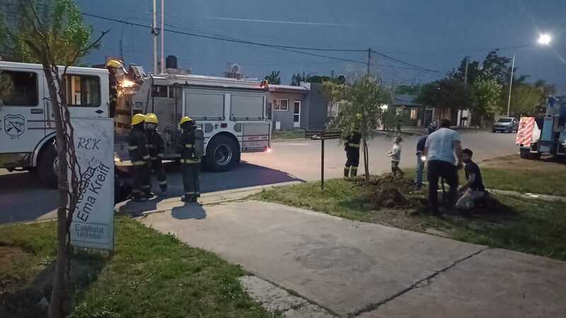Imagen de Escape de gas en el Barrio Santa Rita