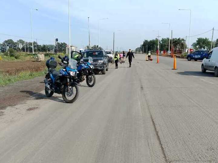 El amplio despliegue se daba a la altura del denominado camino a la arenera en Fighiera.