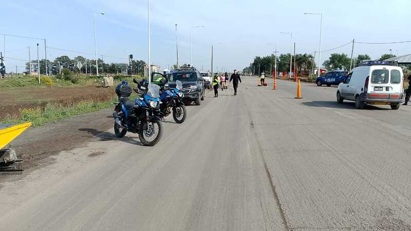 El amplio despliegue se daba a la altura del denominado camino a la arenera en Fighiera.
