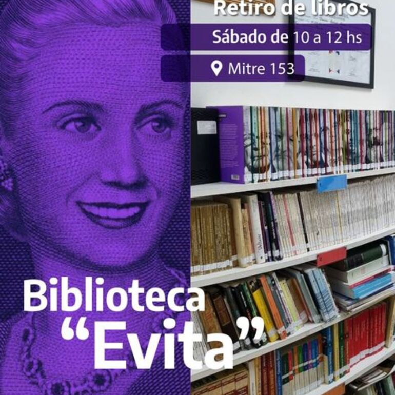 Imagen de Desde ahora podés acceder al retiro de libros en la Biblioteca "Evita"