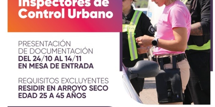 Imagen de ¡Llamado a concurso!: Ingreso de inspectores de Control Urbano