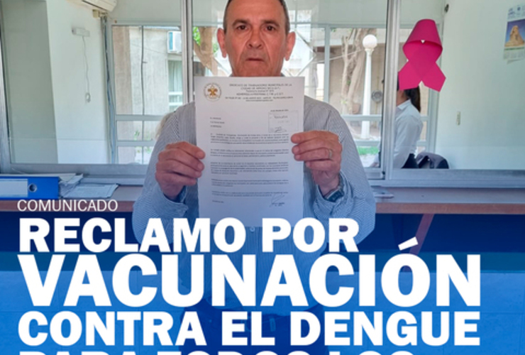 Imagen de Sindicato de Trabajadores Municipales solicita prioridad de vacunación contra el dengue para sus empleados