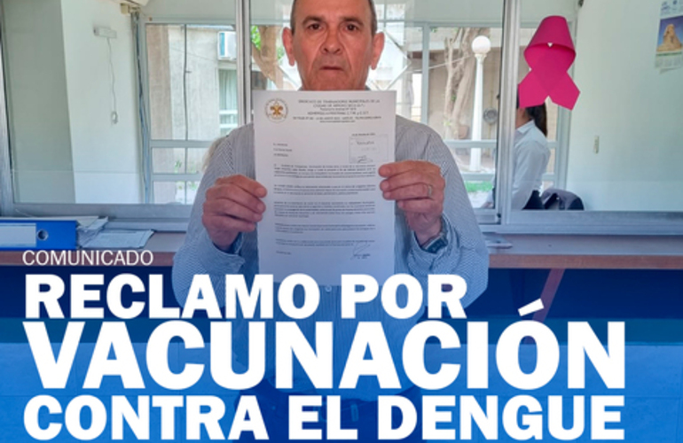 Imagen de Sindicato de Trabajadores Municipales solicita prioridad de vacunación contra el dengue para sus empleados