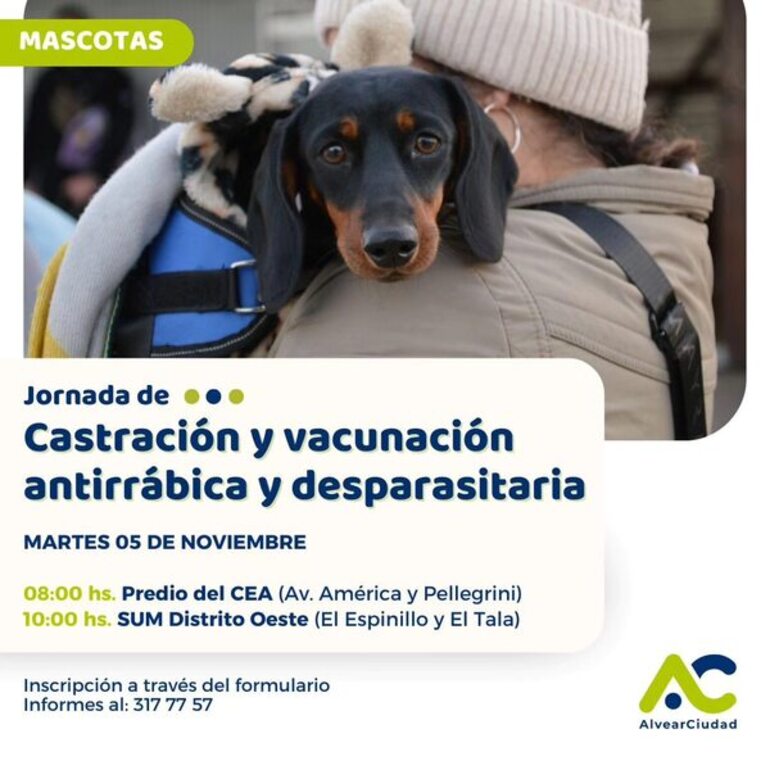 Imagen de Jornada de castración gratuita y vacunación antirrábica y desparasitaria