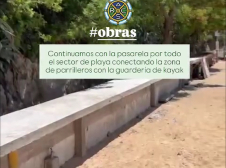 Imagen de El Rowing Club sigue creciendo en obras con su nueva pasarela de los parrilleros a la guardería de Kayak.