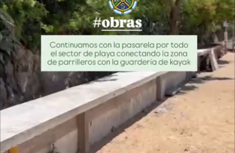 Imagen de El Rowing Club sigue creciendo en obras con su nueva pasarela de los parrilleros a la guarder&iacute;a de Kayak.