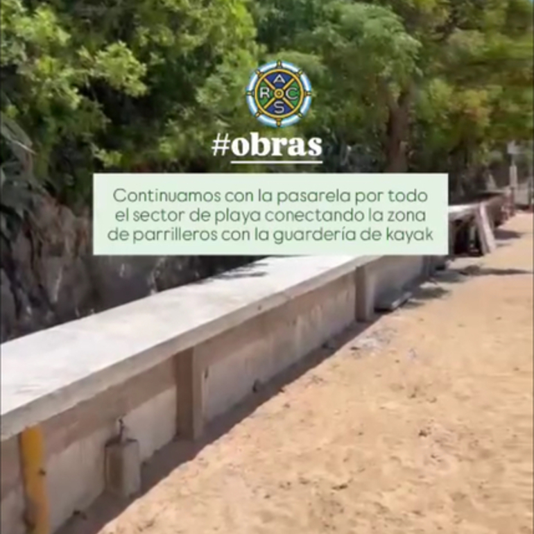 Imagen de El Rowing Club sigue creciendo en obras con su nueva pasarela de los parrilleros a la guardería de Kayak.